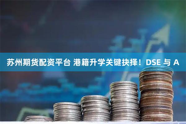 苏州期货配资平台 港籍升学关键抉择!DSE 与 A