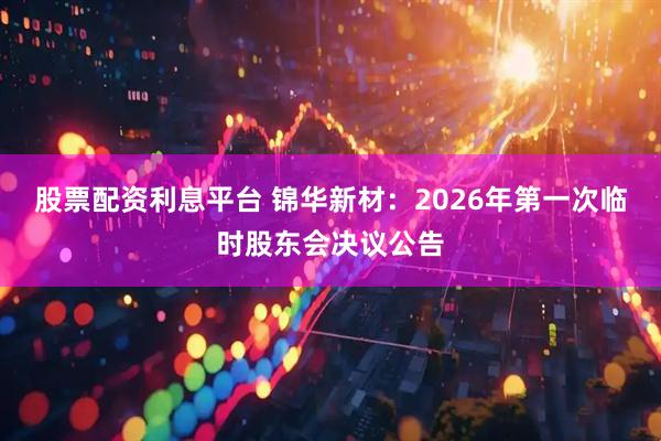 股票配资利息平台 锦华新材：2026年第一次临时股东会决议公告